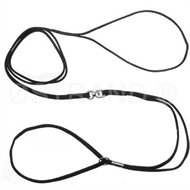 Udstillingsline Nylon flad 5 mm med svirvel Sort